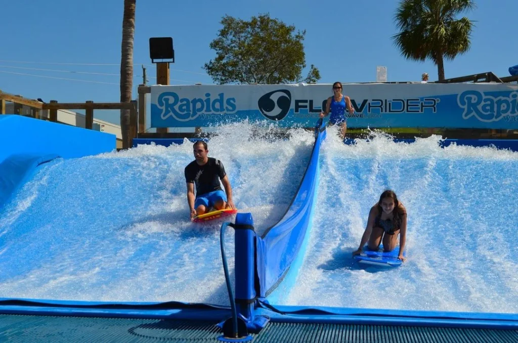 Surf-on-the-FlowRider-at-Rapids-Water-Park