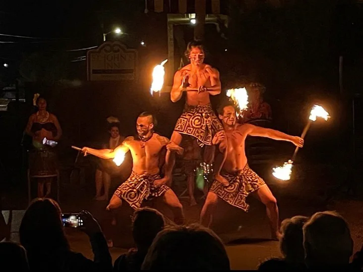 A fire dance at the Polynesian Fire - @polynesianfire Instagram